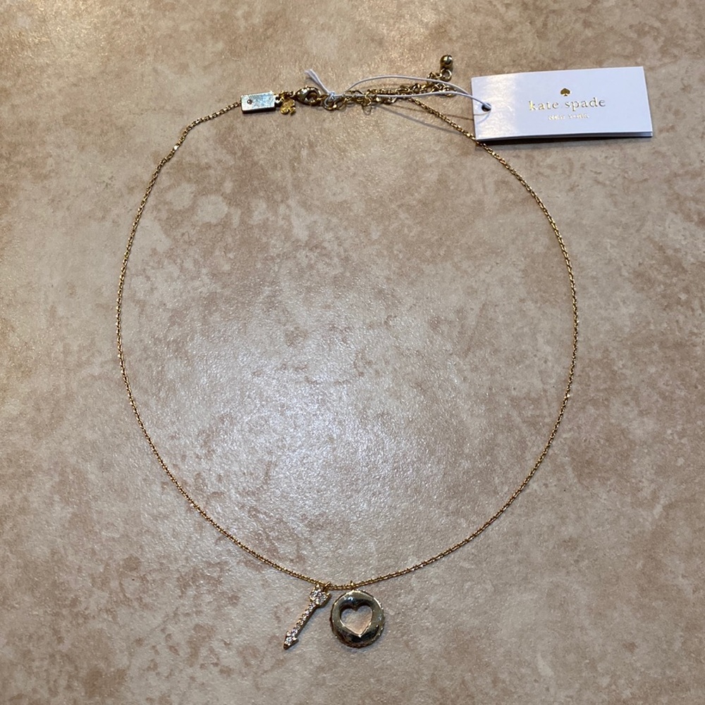NWT kate spade Be Mine Heart and Arrow Dainty Necklace